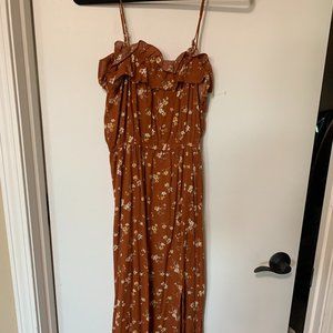 Velvet Torch Slit Leg Dress size Large - NEW